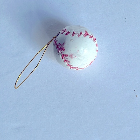 Vintage Baseball Tree Ornaments Set of 6 Mini Baseballs - Picture 3 of 4